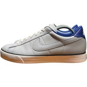 NIKE Sweet Classic Low Men 10 Leather Sneakers Light Grey/Royal Retro Throw Back